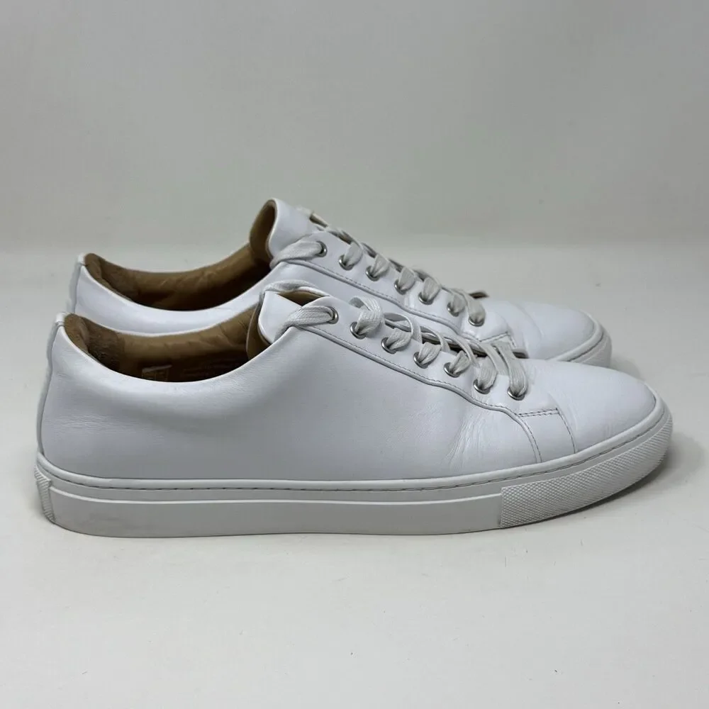 Thursday Boot Company White Leather Low-Top Sneakers